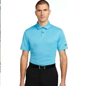 Nike Dri-FIT Tour Golf Polo Shirt Blue Lightweight